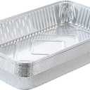 Aluminum Deep Foil Pans Full Size, Large Disposable Roasting & Baking Pan, 21"x13" (10 Pack) Extra Heavy Duty Chafing Trays for Hotels, Restaurants, Heating, Buffets & Bakeware