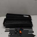 SPACEKEEPER Slim Rolling Storage Cart 4 Tier Bathroom Organizer Cart Mobile Shelving Unit Slide Out Utility Cart for Kitchen, Bthroom, Makeup, Craft, Laundry Narrow Places, Black