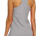Mippo Womens Long Workout Tops Racerback Athletic Yoga Tank Pilates Shirts (Beige, M)