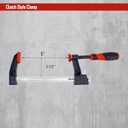 F Clamps for Woodworking, 2 Pcs 6" Steel Bar Clamp, 2.5" Throat Medium Duty 700 lbs Quick Release Carpenter Tools Versatile DIY Metalworking Craft