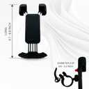 Bike Phone Holder, Phone Holder for Bike, Phone Holder Handlebar, Phone Mount, 360° Handlebar Mount with Secure Lock, Anti-Vibration Pads, Quick-Release Clamp, Fits 4.7″–6.8″ Smartphones