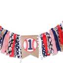 Baseball 1st Birthday Highchair Banner Boy - Boy's 1st Birthday Decorations, Cake Smash Outfit, High Chair Banner