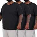 Real Essentials: Men’s Big & Tall Tech Stretch Long-Sleeve & Short-Sleeve Dry-Fit T-Shirt 5XT