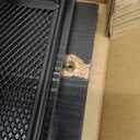 Huuger Night Stand with Fabric Drawer, Side Table with Mesh Shelf, Bedroom Nightstand, Fabric Drawer Dresser, Open Shelf, Metal Frame, Couch Side, Black