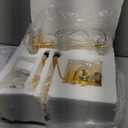 Small Gold Crystal Chandeliers for Living Room, Mini Plug in Chandelier for Bedrooms, Pendant Ceiling Lighting Fixture, Modern Elegant Glass Chandeliers for Dinging Room, Girl's Room, Wedding Party