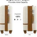 Joyway Luggage Set 7 Piece Suitcase Sets with Spinner Wheel,Hardside Expandable Travel Laggage with TSA Lock (18/20/24/28 White