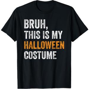 Bruh This is My Halloween Costume Funny Halloween Party T-Shirt, Youth M