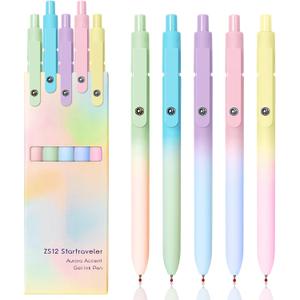YOXMJDB Gel Pens, 3 Pcs Medium Point Smooth Writing Pens Cute Pens for Women, High-End Series 0.7mm Black Ink Pens for Journaling Note Taking, School Office Supplies (Gradient Morandi)
