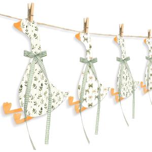 Maitys 2 Sets Silly Goose Green Baby Shower Bunting with Bow Ribbon One Silly Goose Birthday Banner Baby Showers Decorations for Nursery Room Birthday Party Photo Shoot Background Props