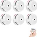 X-Sense Mini Smoke Alarm, 10-Year Battery Fire Alarm Smoke Detector with LED Indicator & Silence Button, XS01, 6-Pack