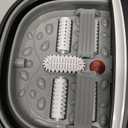 Collapsible Foot Spa Bath with Heat,Foot Massager with Two Side Supports,Leakage Protector,Temperature Control,Bubbles,Red Light,Timer,Feet Spa Tub,Feet Soaker,Gifts (Black)