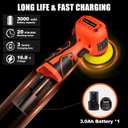 Cordless Sander, 3" Palm Sander with 16.8V 3.0Ah Li-ion Battery, 3500RPM Mini Polisher, 19 Accessories Sanders Tool for Sanding/Polishing/Waxing/Cleaning