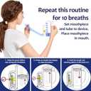 Breathing Exercise Device for Lungs, Lung Exerciser Device  5000ml Volumetric Deep Breathing Trainer with Flow Rate Indicator for Respiratory Health & Recovery (Transparent)