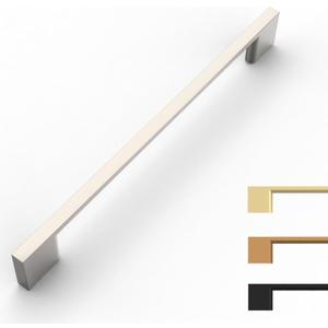 9BUILD 10 Pack Brushed Satin Nickel Cabinet Pulls - 7.5 Inch Cabinet Handles - Dresser & Kitchen Pulls