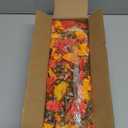 Artificial Fall Hanging Flowers for Outdoors, 2Pcs Faux Silk Fake Morning Glory Mums for Autumn, UV Resistant Realistic Plants for Home Garden Porch Patio Balcony Planter Yard (2Pcs Fall 2 Colors)