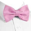 trilece Bow Ties for Men - Men's Solid Pretied Bowties for Formal Wear - Adjustable Bow Tie - Bow ties for Woman (Pink)