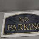 Montague Metal Products SP-8S-BG No Parking Arch Statement Plaque, Standard, Black and Gold