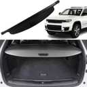 Cargo Cover for 2022 2023 2024 Jeep Grand Cherokee (2 Row; WL) 4XE Accessories Trunk Cover Rear Trunk Organizer Security Cover Shielding Shade, Black