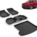 All Weather Car Floor Mats & Cargo Liner Set Fit for Cadillac XT4 2019 2020 2021 2022 2023 2024 2025 Floor Liners Trunk Liner XT4 Cargo Mat Accessories Black
