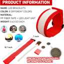KIRALUMI 8 PCS LED Glow Bracelets, Light Up Bracelets for Kids Adults - Christmas Glow in The Dark Party Bracelets Favors Supplies for Concerts, Festivals, Game Prizes, Sports, Rave Accessories.