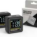 KNINE OUTDOORS Mini Digital Angle Finder 4-side Strong Magnetic Angle Gauge, Table Saw Miter Protractor, Woodworking Measuring Tool, Level Box for Hanging (2 Pack, Plastic, Small Size)