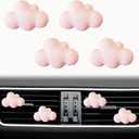 Pink Cloud Car Air Freshener - 4 Pcs Cute Cloud Car Diffuser Vent Clips for Women
