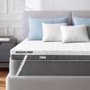 Firm Mattress Topper Full 3-Inch: Dual-Sided Firmness Medium Firm & Firm, High Density Mattress Pad for Pain Relief, Adjustable Anti-Slip Straps, Machine Washable Cover, CertiPUR-US Certified, 75x54