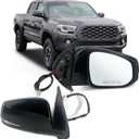 Right Passenger side Mirror Fits 2016-2022 Toyota Tacoma With Power Glass, Heated, Turn SignalWithout Blind Spot Detection Match to Midnight Black Metallic Replace 8791004230 TO1321349 (7Pins)