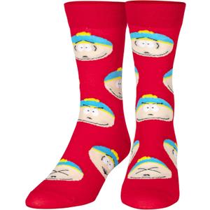 Crazy Socks Cartman Faces Fun Print Novelty Crew Socks for Men