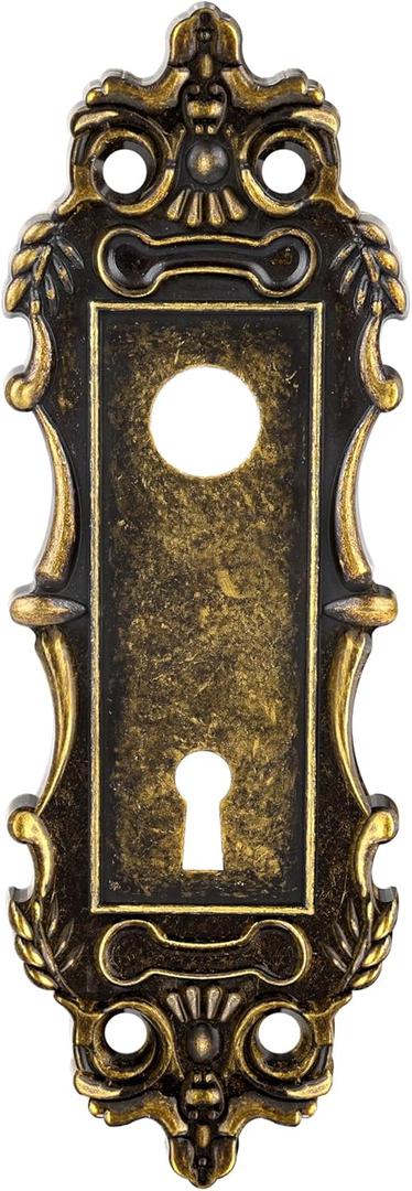 Mortise Lock Door Knob Plate for Interior Doors Antique Bronze Door Lock Cover Handle Vintage Old Style Door Knob Conversion Kit, Pack Of 2
