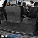 Cargo Mat Backrest Mats for 2021-2025 2026 Jeep Grand Cherokee L (3rd Row Manual & Power Fold), All Weather TPE Trunk Mat Cargo Liner Car Accessories (L | Cargo Mat+3rd Row Backrest Mats)