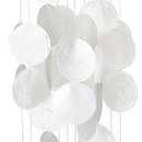 Woodstock Wind Chimes for Outside, Outdoor Decor, Garden, Porch, and Patio Decor, (40") Decorative Wind Chime, Dorm Room Decor, Teen Decor, Capiz Waterfall, White Blanca Capiz Wind Chime (CWRB)