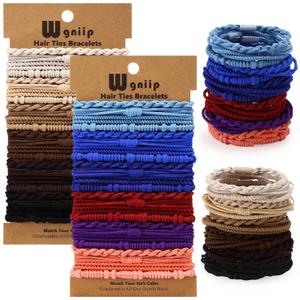 48 Pcs Boho Hair Ties for Women, 4 Styles Cute Hair Tie Bracelet for Thin and Thick Hair/Pony Tails, Green and Brown Hair Accessories for Women No Damage Hair Elastics 48 Pcs Boho Hair Ties for Women, 4 Styles Cute Hair Tie Bracelet for Thin and Thick Hair/Pony Tails, Green and Brown Hair Accessories for Women No Damage Hair Elastics