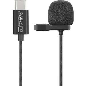 Cubilux MLC-19 Microphone Compatible with Insta360 Ace and Ace Pro, Clip-On Lavalier Lapel MIC for Ace/Ace Pro Action Camera, 5 Feet