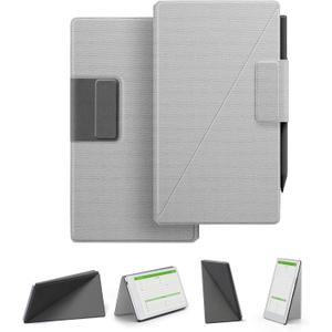 Case for Remarkable Paper Pro Move 7.3" with Multi-Angle Stand, 1:1 Fit Smart Folio Cover with Auto Wake/Sleep | Premium Mosaic Weave Cover | Microfiber Lining | Strong Magnet(Z-Grayish White)