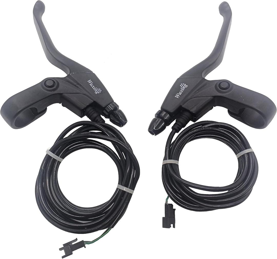 E-Bike Brake Lever, Brake Grips for Electric Bike or E Scooter,Ebike Accessories Cut Off Power When Brakes Ebike Parts (Small Wire Holder)