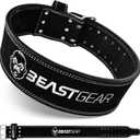 Beast Gear Weight Lifting Belt - Leather Power Lifting Belt for Men10mm Thick Weightlifting Belt for Deadlifts, Back Support Squats Belts for Powerlifting, Crossfit Gym Belt for Men Women (XL)