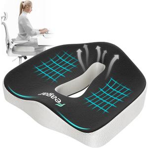 Feagar X Large Memory Foam Seat Cushions for Office Chairs Desk, Gaming Chair Cushion Tailbone Pain Relief Mesh Pads Extra Dense Hip Sciatica Car Seat Cushion for Long Sitting Hours
