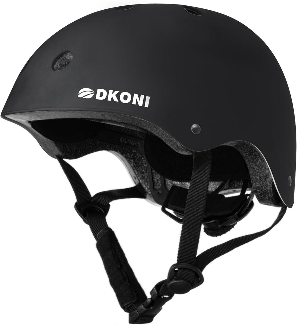 Kids Bike Helmet, Adjustable and Multi-Sport, from Toddler to Youth, 3 Sizes (Small:18.9-20.5inch(48-52cm), BLACK)