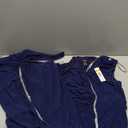 R&M Richards Long Dress with Asymmetrical Neckline, Rhinestone Trim & Front Slit 16W