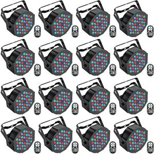 U`King Stage Lights, 36W LED RGB LED Par Lights, 7 Channel Stage Light with DMX Controller Sound Activated, Stage Lighting for Events Birthday Bar Dance Decoration, 10 Packs