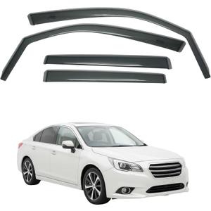 in-Channel Car Window Rain Guard Compatible with Subaru Legacy 4D Sedan fit:2015-2019 4pcs, Taiwan Made Precise & Transparent Car Wind Deflectors No Water Leakage Visors