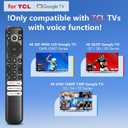 Voice Remote for TCL-Google-TV-Remote Control Replacement,RC813 Compatible with TCL Smart TVs QM8/QM7/S5/S4/S3/Q7/Q6/Q5 Series with Voice Function