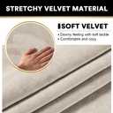 PrinceDeco Couch Cover Velvet Plush Sofa Covers for 2 Cushion Couch Width Up to 90 Inch Washable Furniture Protector Pet Friendly No Slip Sofa Slipcover(Medium-Large, French Oak)