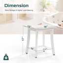 Waterproof Shower Benches for Inside Shower, Poly Lumber Shower Stool with Storage Shelf & Adjustable Feet, SPA Bathroom Seat Chair for Shaving Legs, Indoor or Outdoor Use, White