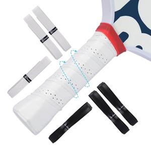 AILANFEI Pickleball overgrip 6 Pack Anti-Slip, Sweat-Absorbing and Extra-Long Pickleball Grip Tape Suitable for Tennis Squash Badminton (Black + White)