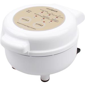 Smart Fried Egg Cooker, Automatic Fried Egg Maker for 6 Features like Sunny Side Up, Over Easy, Fully Cooked & More. Auto Power Off, Alarm, Round Shape, Non Stick Coating PFAS FREE (White)