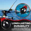 Hollowfly Coated Downrigger Ball Weight with Keel Downrigger Weights Vinyl-Coated Trolling Weight for Boats Round Marine Accessories Black