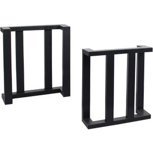 MBQQ Furniture Legs Height 15.7" x Width 17.7”,2 Pcs Rustic Decory C Shape Table Legs,Heavy Duty Metal Desk Legs,Dining Table Legs,DIY Iron Bench Legs