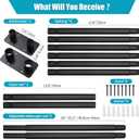 Creatyi 28 to 75 Inches Double Shower Curtain Rod Adjustable Double Shower Curtain Rods for Bathroom (28 to 75'', Black)